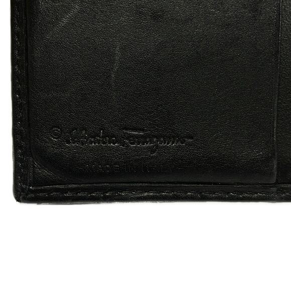 Salvatore Ferragamo Gancini Bifold Wallet Jacquard Leather
